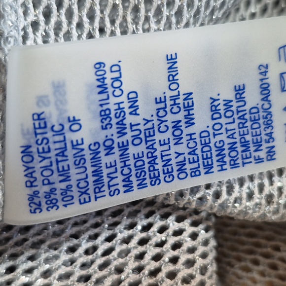 Peter Nygard Gray Mesh Sweater With Bling - Picture 7 of 7